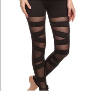 Electric yoga mesh leggings